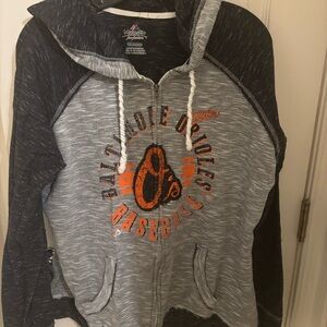 Majestic Black and Gray Zip-Up Hoodie